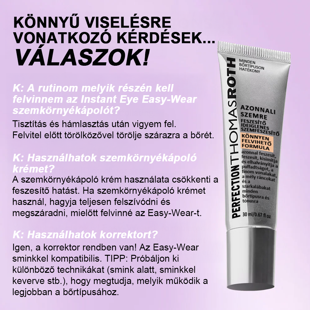 🌸Azonnali Szemkörnyék-Feszesítő Könnyű Formula – Végső Emelés és Sima Befejezés ✨