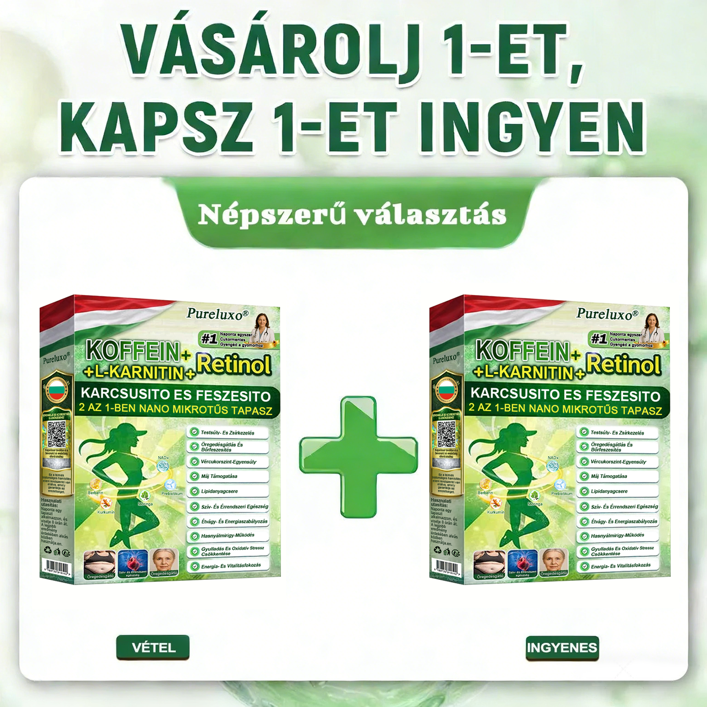 🍃Ajánlott a Semmelweis Kórház által · 👩‍⚕️BENU hivatalos üzlet| 🎁 Pureluxo® Glumasetide 8 az 1-ben Karcsú és Egészséges Nano Mikrotűs Tapasz 🎁🎁