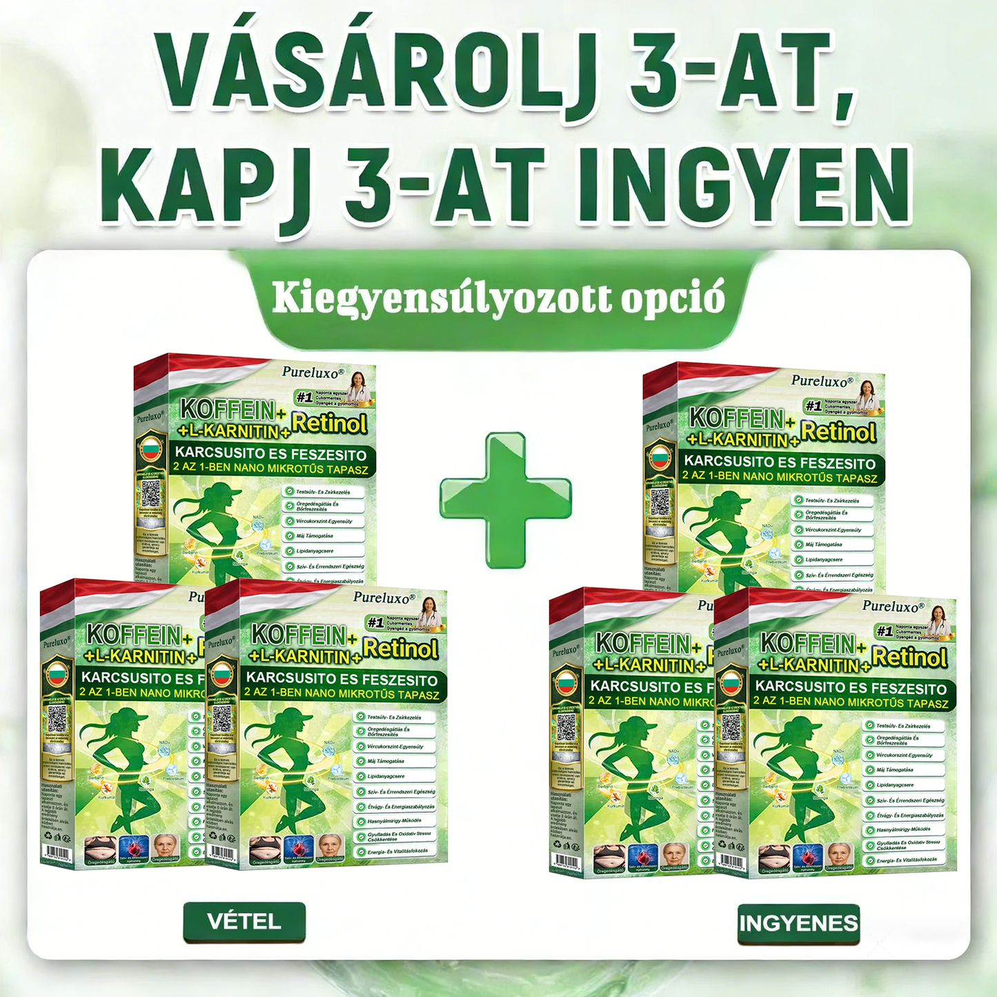 🍃Ajánlott a Semmelweis Kórház által · 👩‍⚕️BENU hivatalos üzlet| 🎁 Pureluxo® Glumasetide 8 az 1-ben Karcsú és Egészséges Nano Mikrotűs Tapasz 🎁🎁