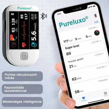 Pureluxo® következő generációs intelligens, többfunkciós, nem invazív lézeres vércukormérő 👩‍💼[99,9%-os pontosság]👩‍💼👩‍💼