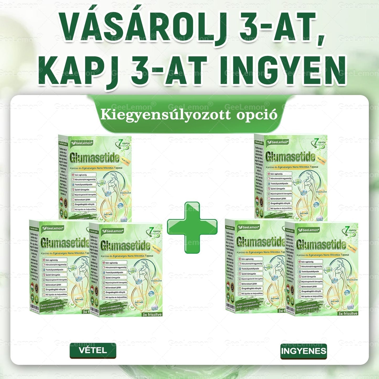 🎄🎄Ajánlott a Semmelweis Kórház által · 👩‍⚕️BENU hivatalos üzlet| 🎁 𝐆𝐞𝑒𝐿𝑒𝐦𝐨𝐧® Glumasetide 8 az 1-ben Karcsú és Egészséges Nano Mikrotűs Tapasz  🎁