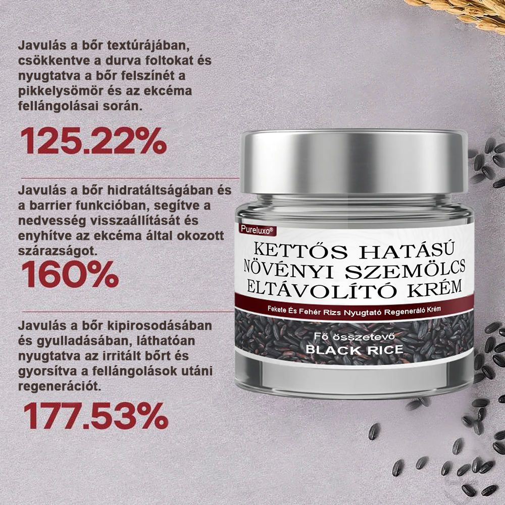 ✅ Pureluxo® Fekete Rizses Bőrregeneráló Krém 👨‍⚕️ (Szemölcsök, bőrkinövések, foltok és hiperpigmentáció kezelésére)✅✅